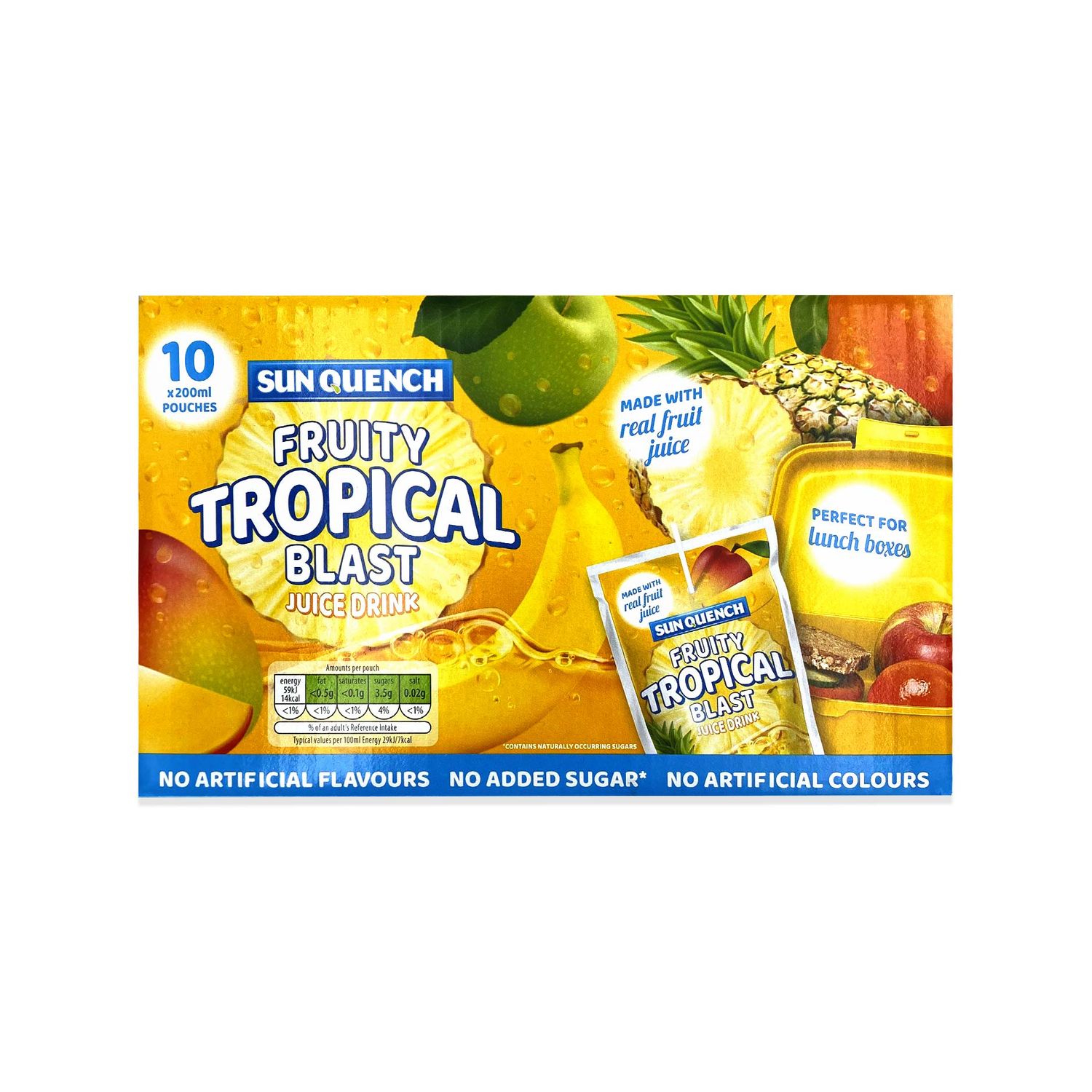 Fruity Tropical Blast Juice Drink 10x200ml Sun Quench